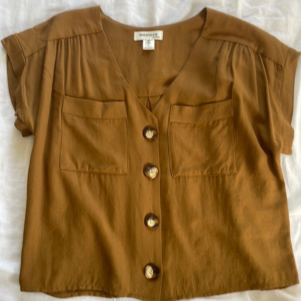 Brown dress shirt